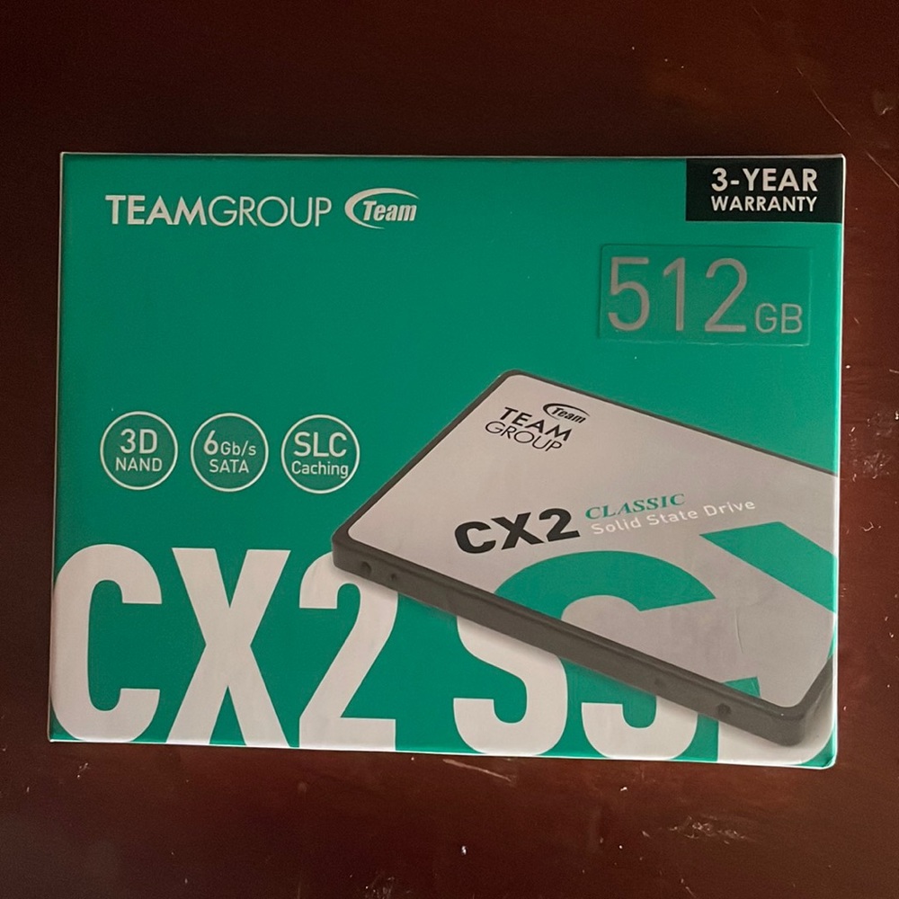 Team Group CX2 2.5" 512GB SATA III 3D NAND Internal Solid State Drive (SSD)
